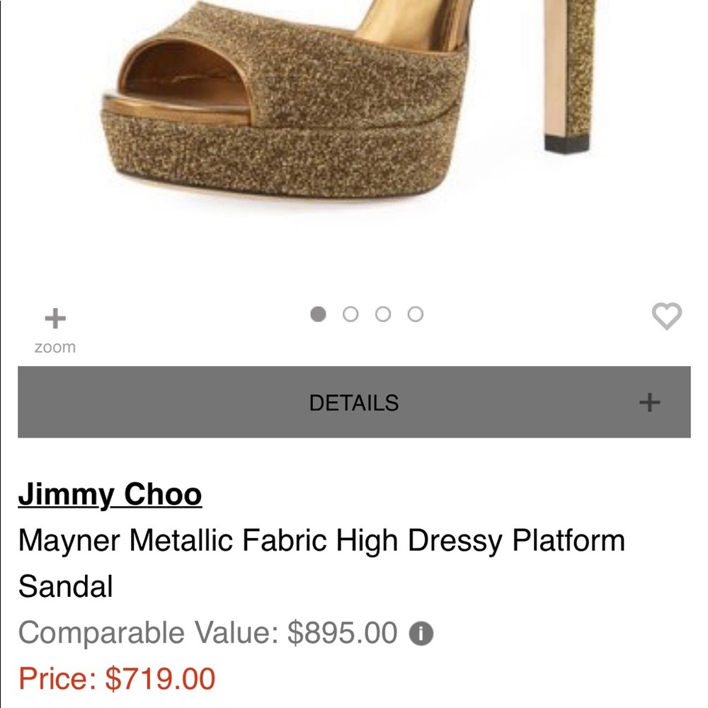 Jimmy Choo high dressy platform sandal.